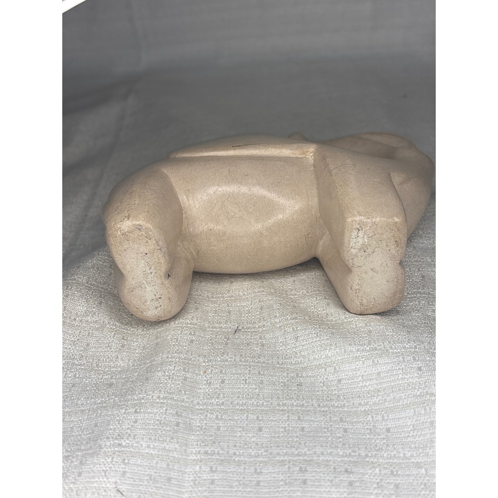 Hand Carved Soapstone‎ Haiti Elephant Figurine Statue Ornament Decor Art Vintage - Picture 5 of 5